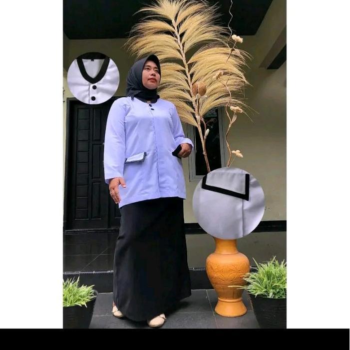atasan hitam putih asn // blazer hitam putih pns // blazer hitam putih guru // baju hitam putih