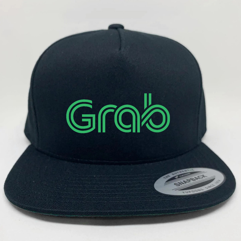 Topi Snapback Grab logo