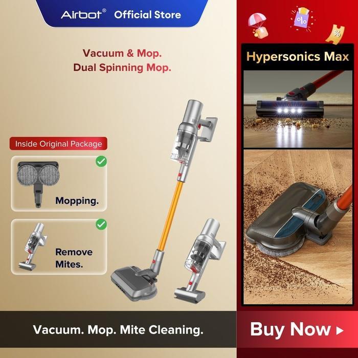 AIRBOT HYPERSONICS MAX CORDLESS VACUUM CLEANER WET/DRY MENGEPEL PENYEDOT DEBU VACUM CLEANER PENYEDOT