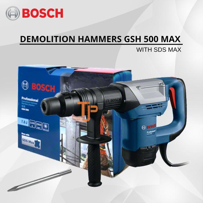 BOSCH Mesin Bor listrik Bobok Beton GSH- 500 MAX Demolition Hammer 1100Watt