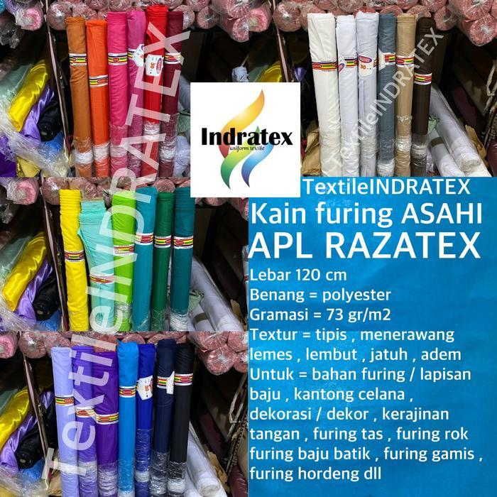 PROMO ( per 1 roll ) Kain furing ASAHI APL RAZATEX gulung gulungan lebar 120 cm bahan furing