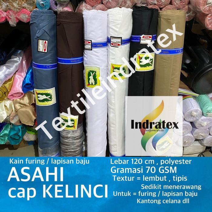 TERLARIS ( per 1 roll ) Kain furing ASAHI CAP KELINCI gulungan gulung lebar 120 cm bahan furing