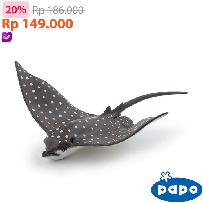 Papo Spotted Eagle Ray - Animal Figure Original Koleksi Mainan Pajangan Hewan High Quality 56059