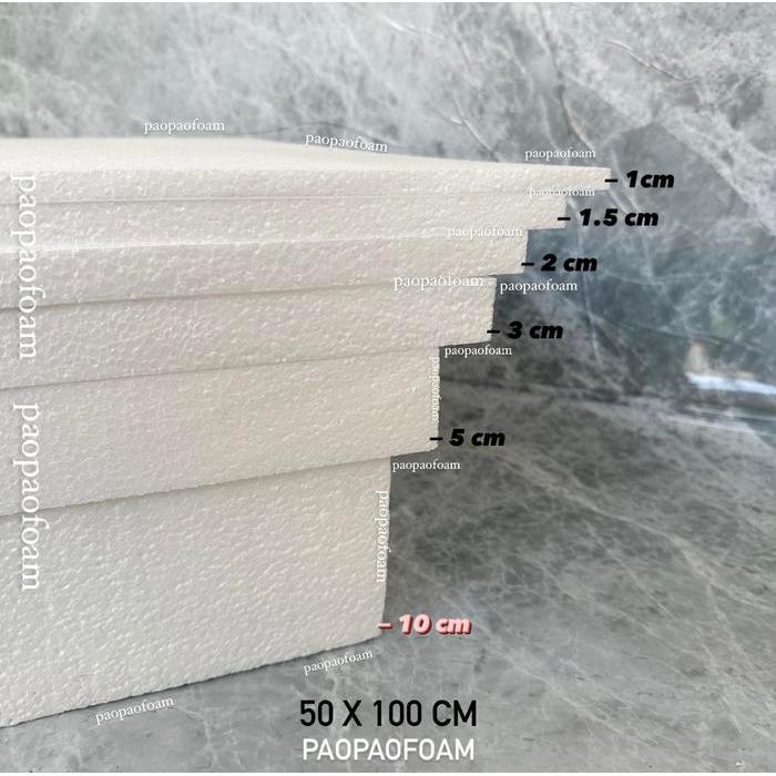 Styrofoam Gabus Lembaran 50 x 100 cm tebal 10 cm