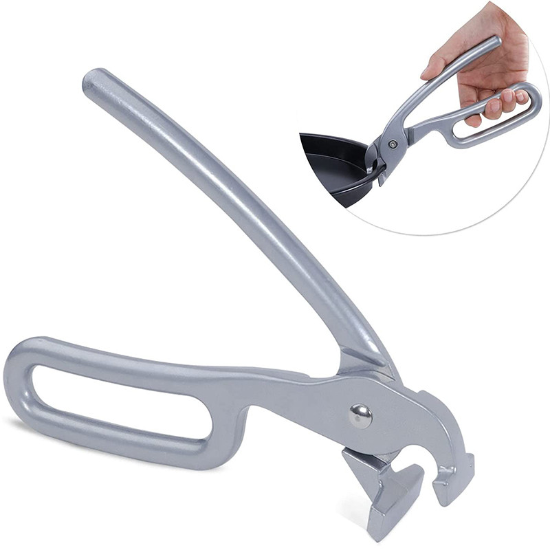 LMETJMA Pizza Pan Gripper Cast Aluminum Anti-Scald Baking Pan Gripper Bowl Pot Plate Pizza Oven