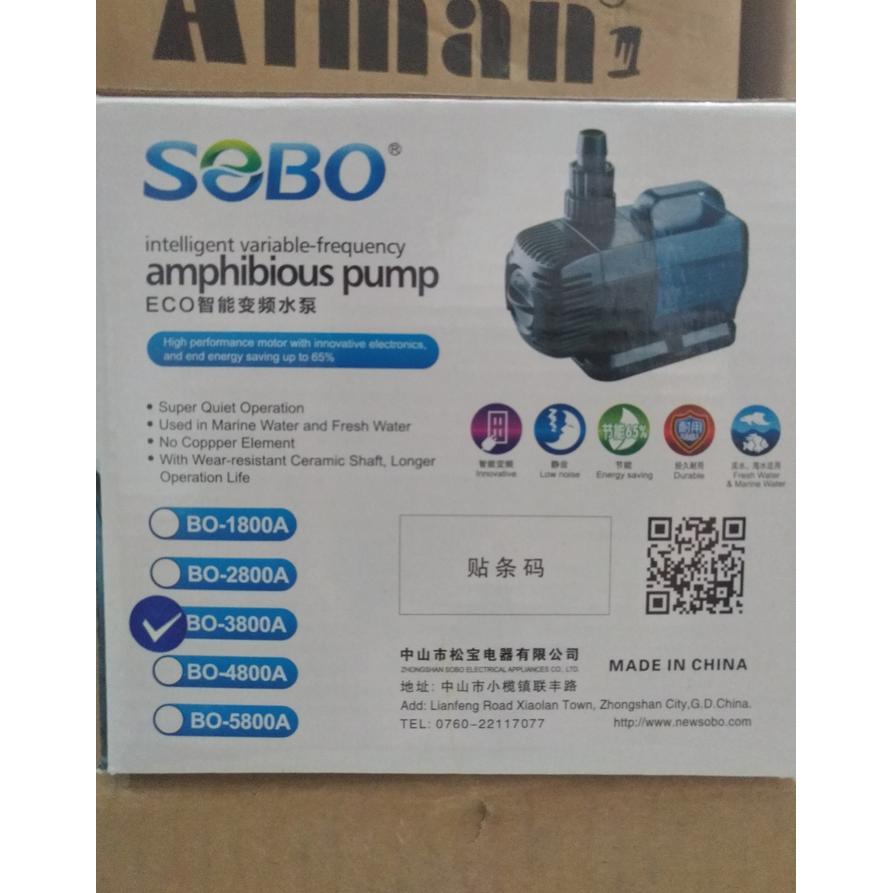 Pompa celup kolam aquarium amphibious pump SOBO BO 3800A