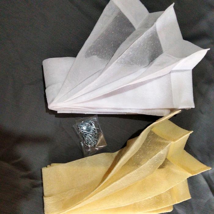 "New" VITRASE / GORDEN SIANG / VITRASE SALJU / Pintu Gorden jendela Vitrase Putih Polos Tebal Gorden