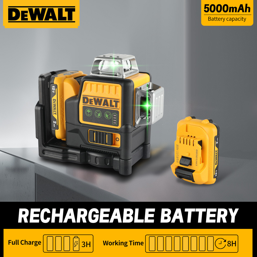 2026DEWALT DW089LG 12 - Lines 3 - Sided 360 Laser 12V Lithium Battery, High - Precision for Outdoor