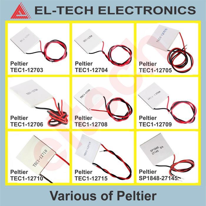 PELTIER COOLER PENDINGIN HEATSINK TEC1 12703 12705 12709 SP1848-27145