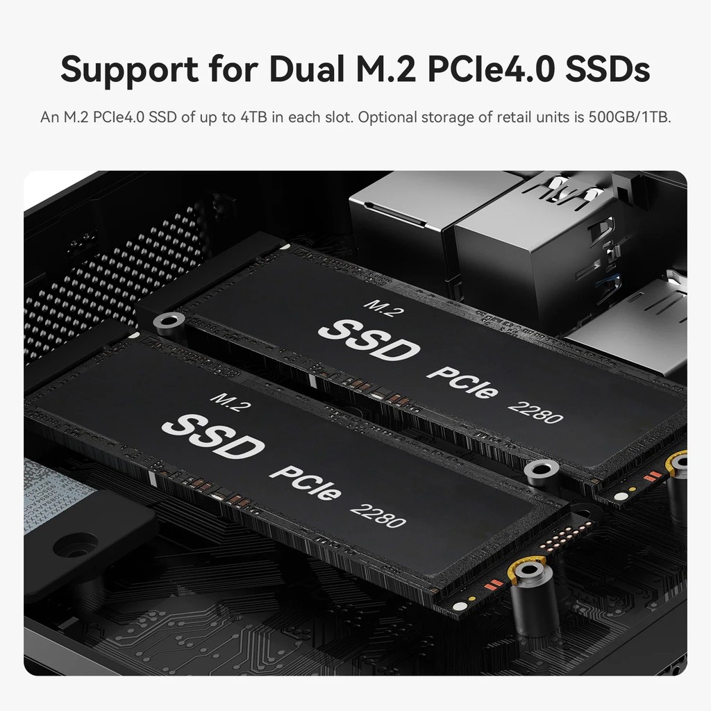 Beelink SER5 MAX Ryzen 7 6800U Mini PC Desktop Gaming Computer DDR5 24GB 32GB 500GB 1TB SSD WiFi 6