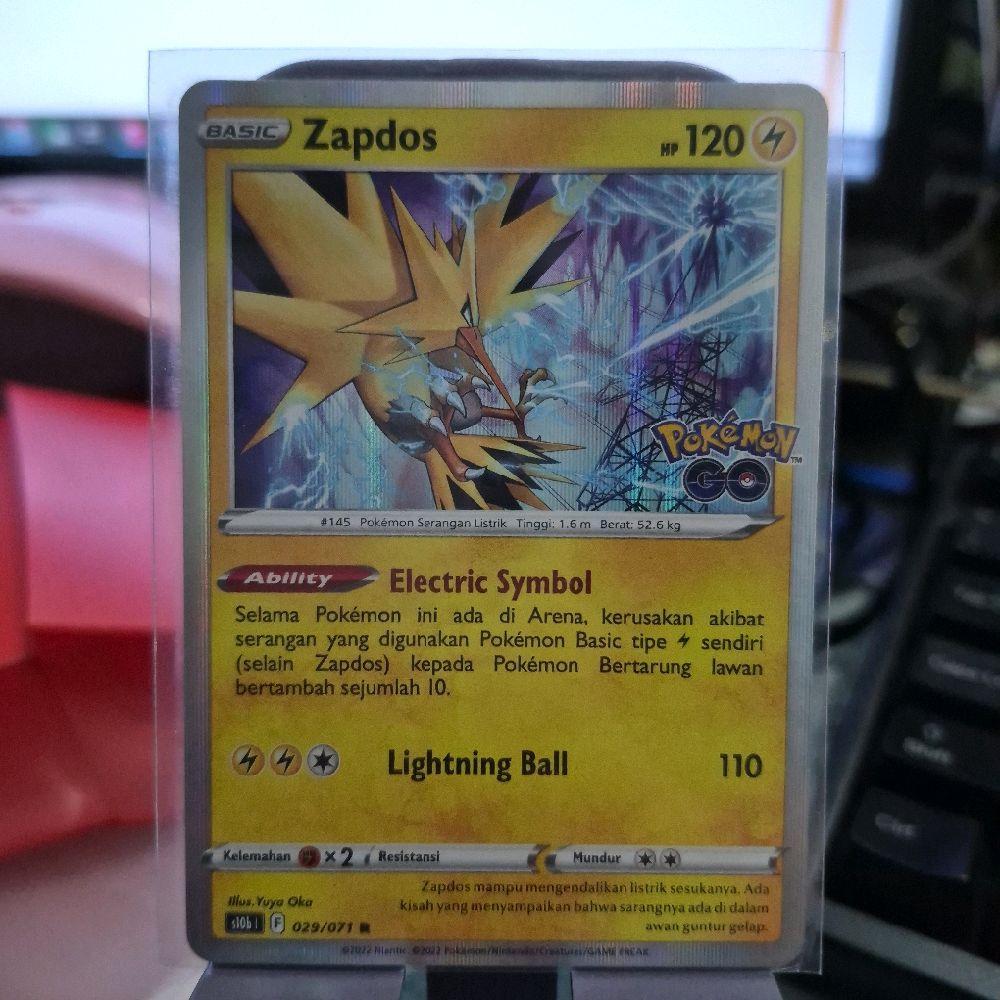 Zapdos Pokemon GO TCG Pokemon Game Kartu Koleksi Indonesia Card Trading Card Game