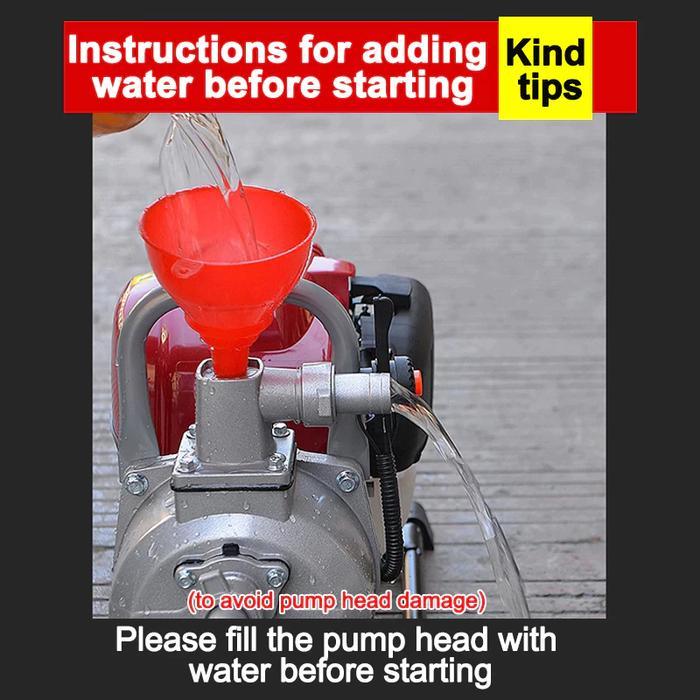 REAIM Mesin Pompa Air Sawah Irigasi Empang Water Pump 1 & 1.5 Inch Mesin Pompa Air Bensin Outdoors