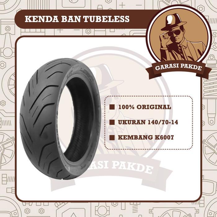 Kenda Ban Tubles Tubeless K6007 Sport 140/70 Ring 14 - Ban Motor Belakang Aerox 155 / XMAX 250