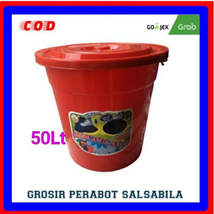 Ember tong kamar mandi plastik besar 50 liter LG warna