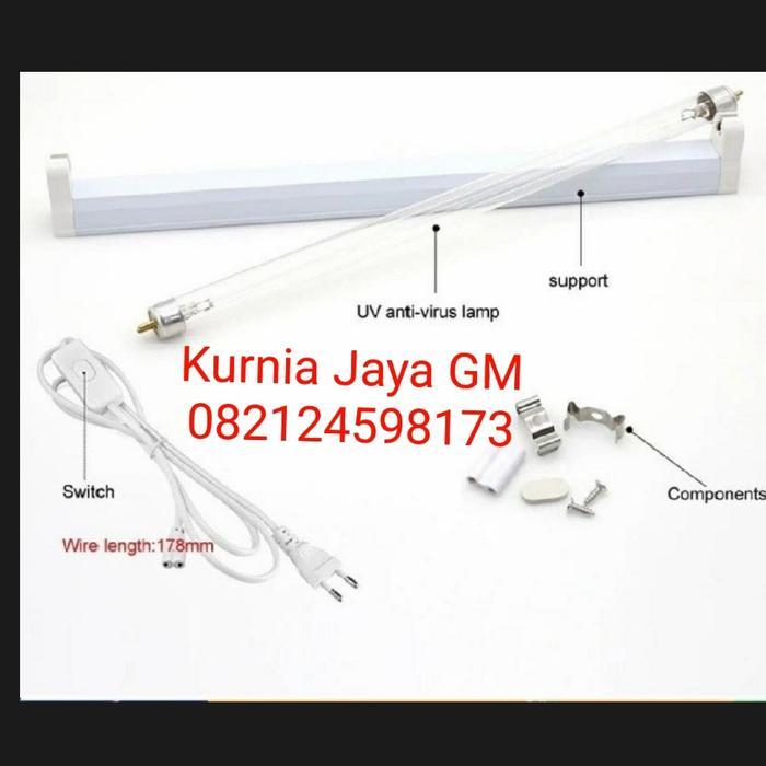 Best Seller Lampu Uvc Sterilizer T5 8Watt /Uv Kuman Bakteri 8Watt Kap+Kabel Set Original