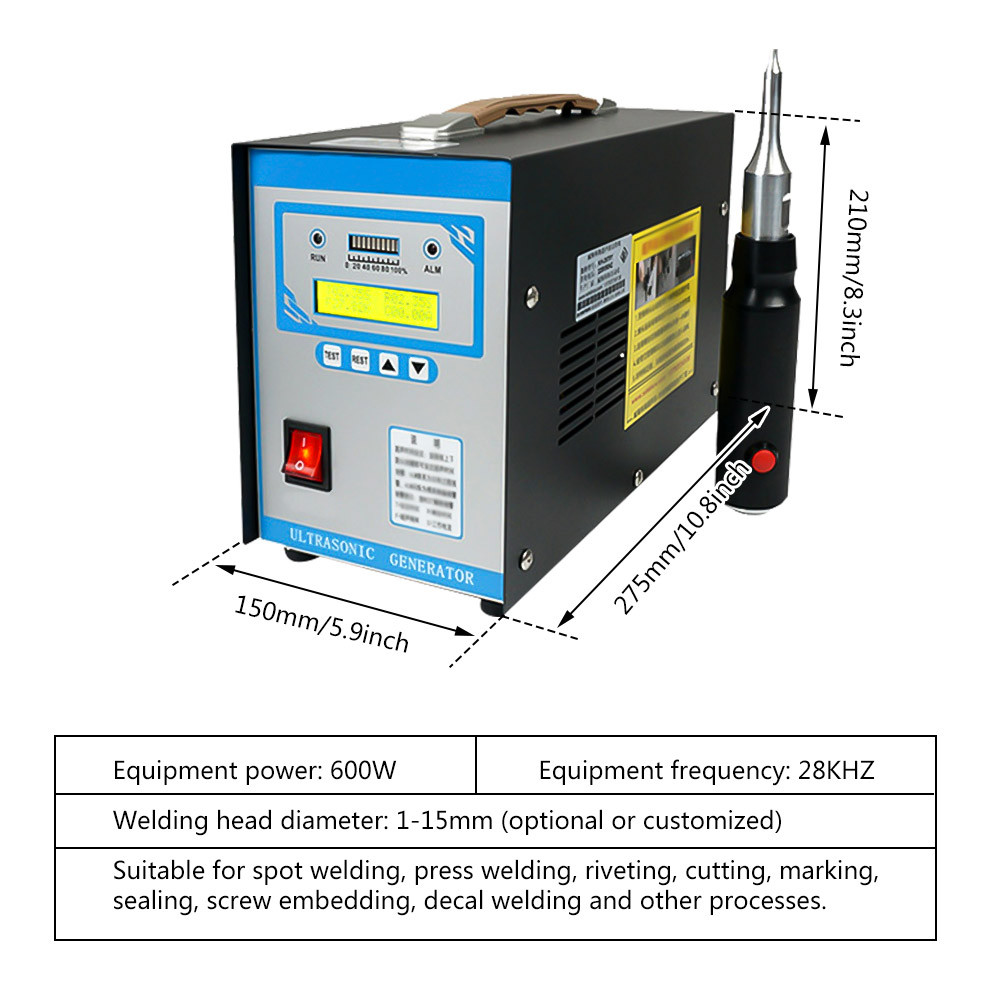 Ultrasonic Plastic spot Welding Machine 700W Plast Welder 28kHz Ultrasonic Welding Equipment car