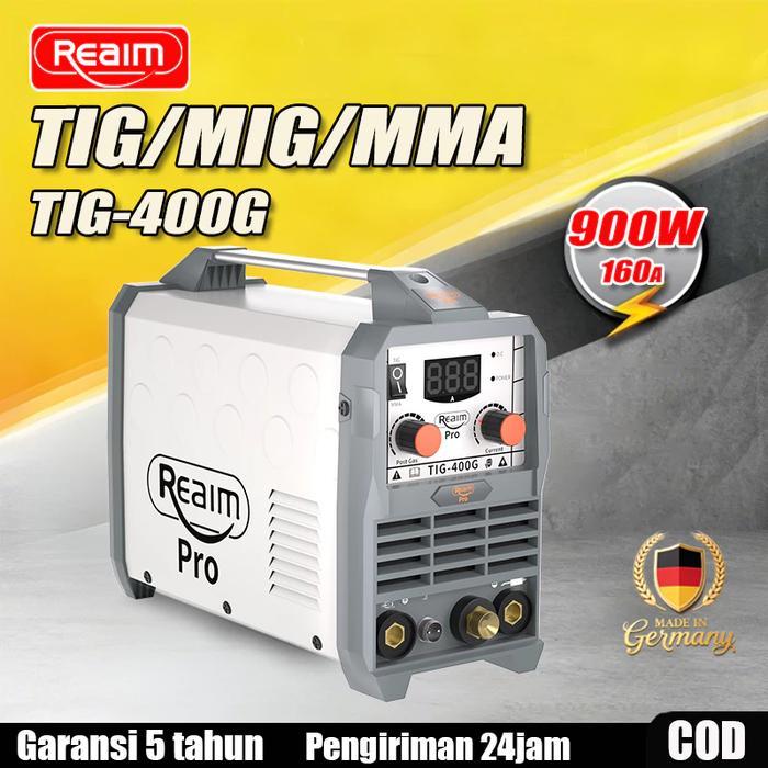 REAIM Mesin Las Inverter TIG-400G 160A 900 watt 3in1 Mesin las busur argonIGBT Mesin trafo las Mesin