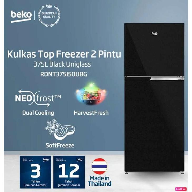 BEKO Kulkas 2 Pintu 375L Inverter RDNT375I50UBG