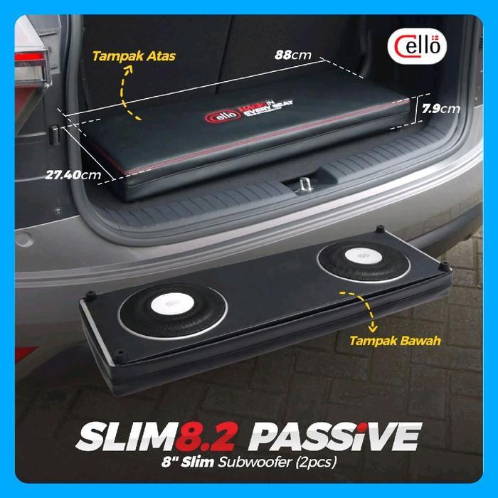 Cello SLIM 8.2 / SLIM8.2 PASSIVE - Subwoofer 8" inch Pasif