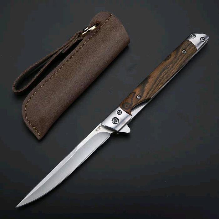Pisau Dapur Damascus Pattern Desain Artistik Dengan Ketajaman M390 Steel Maksimal Terpercaya