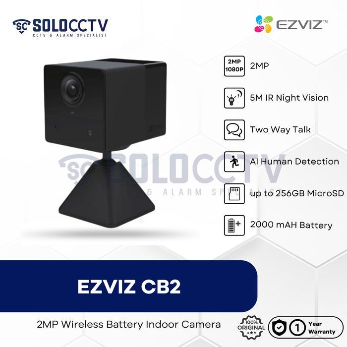 EZVIZ CB2 2MP Spy Camera Wifi Battery CCTV Indoor 2.000mAh
