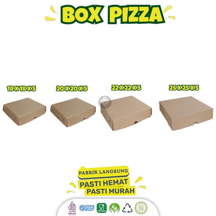 (Isi 30 Pcs) Box Dus Kotak Pizza Size 22x22 / Dus Kotak Box Pizza/ Dus Baju Souvenir Packing