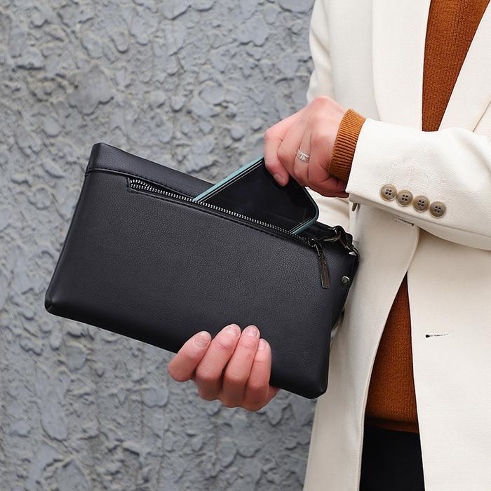 TERLENGKAP Mybagstore 228 Tas Tangan Clutch Hand Bag Pria Cowok Dompet Tangan Besar Tipis Slim