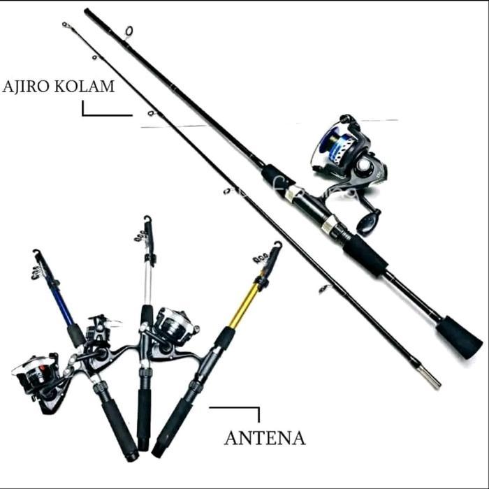 Promo 2 Set Joran Siap Pakai Pj 150Cm Joran Kolam + Antena