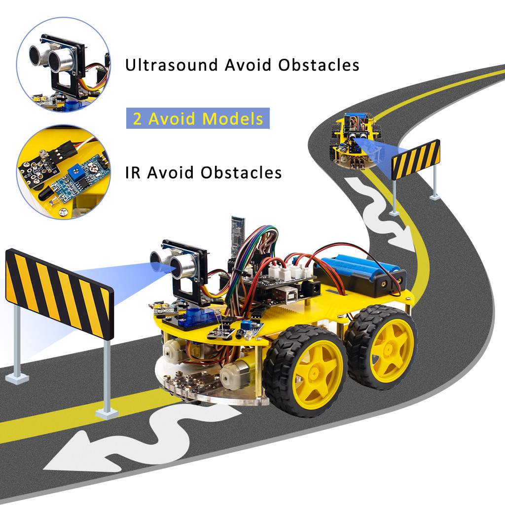 4WD Smart Robot Car Kit for Arduino