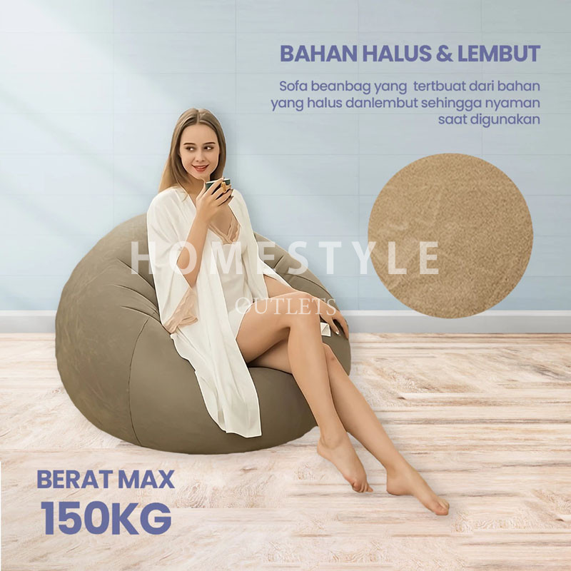 Sofa Santai Angin Empuk Bean Bag Indoor Outdoor Sofa Angin Beanbag Inflatable Sofa