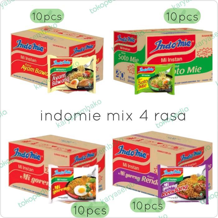 indomie mix 1 dus campur goreng ayambawang soto rendang