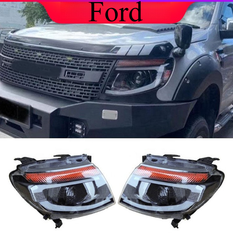 For Ford Ranger 2012 headlights Ranger T6 modified LED lens headlights