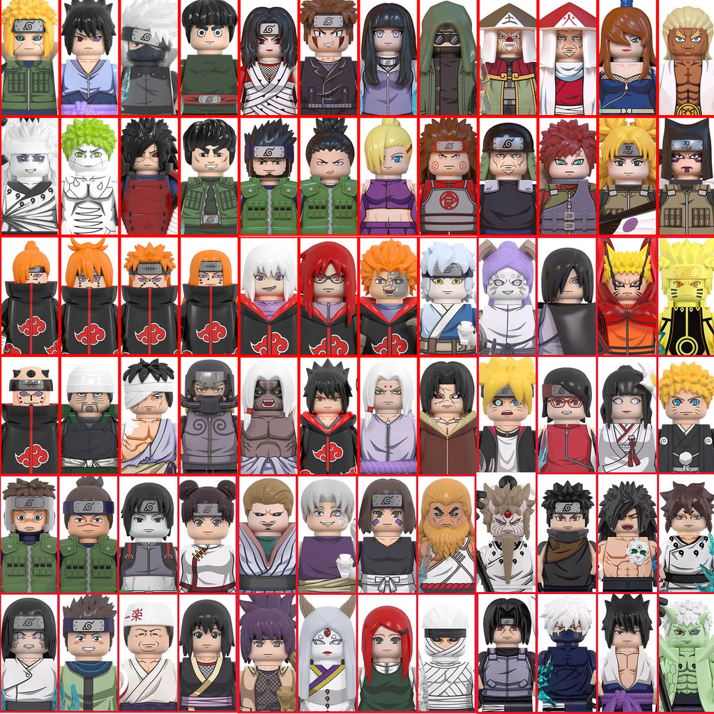 WM6152 6153 6154 2026 NEW NARUTO Annie Anime Bricks Mini Action Toy Minifgure Building Blocks Gifts