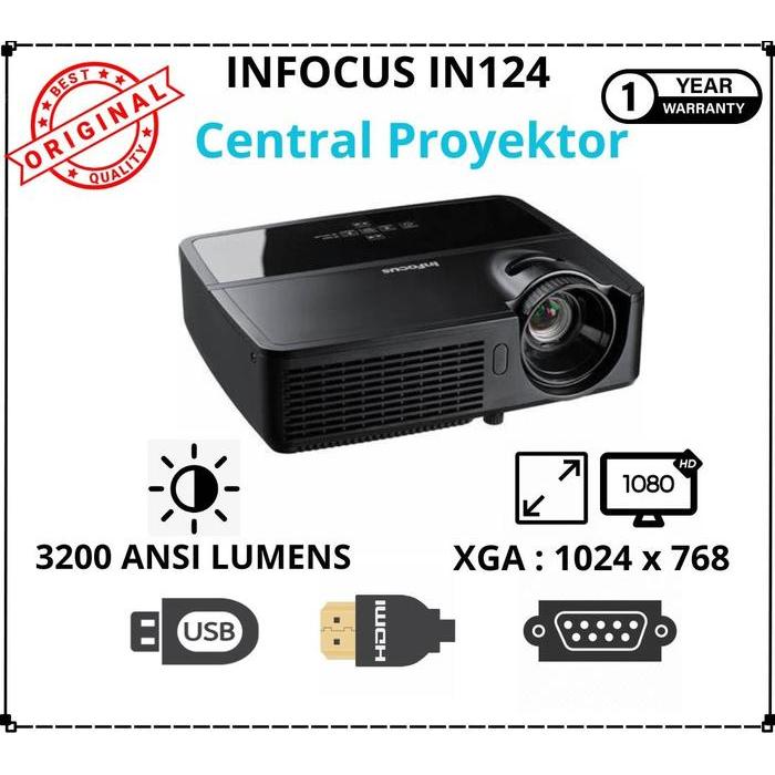 Terlaris Proyektor Infocus In124 3200 Lumens - Projector Infocus