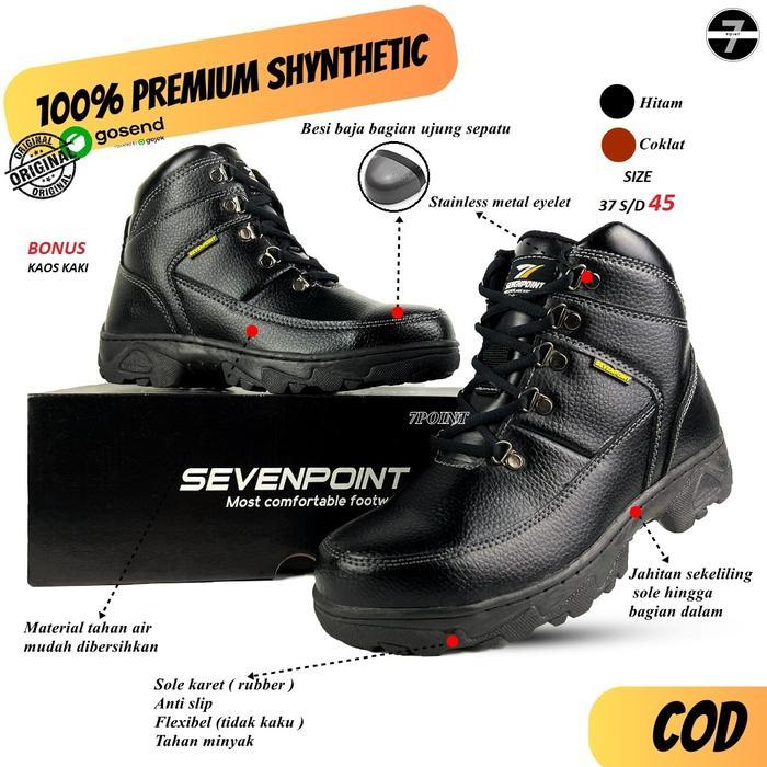Safety Shoes Boots Pria Wanita Sevenpoint Ujung Besi Proyek