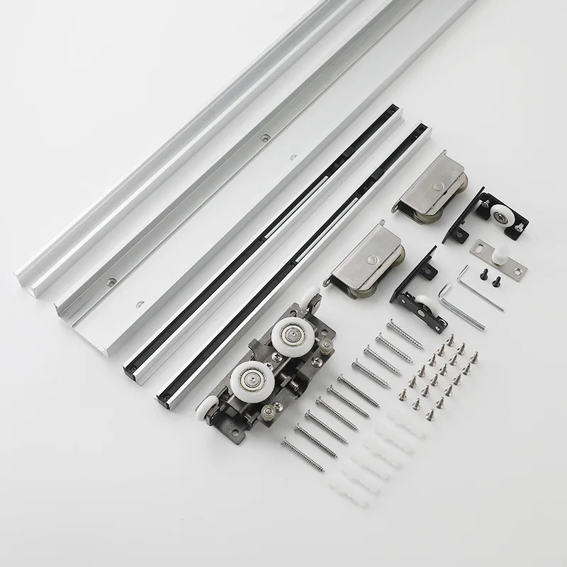 Hardware Trackless Ghost Door Hardware Kitchen Bedroom Sliding Invisible Two-way Buffer Sliding Door