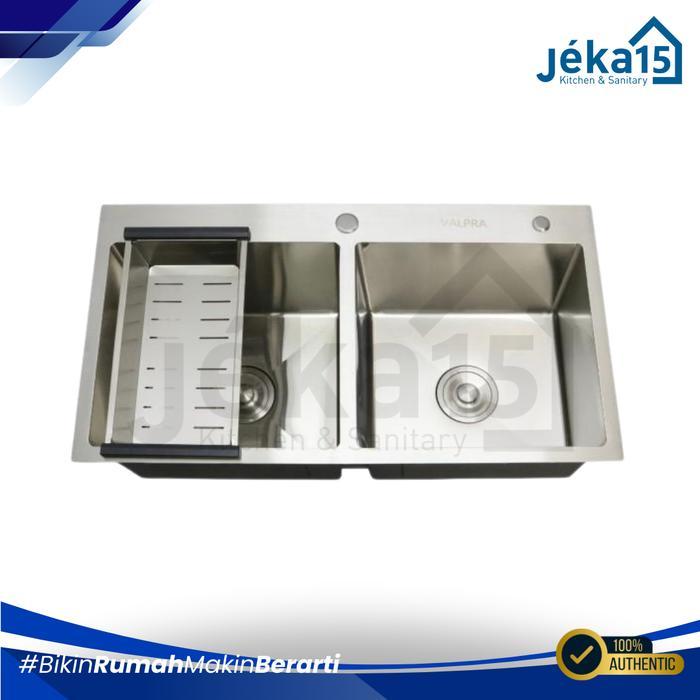 JEKA15 - Bak Cuci Piring//Bak Sink Minimalis//2 Lubang//Valpra VHE 8245