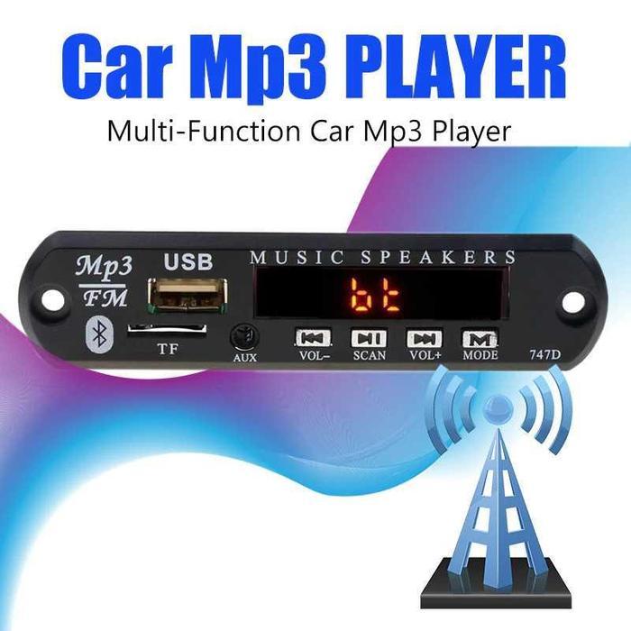 Modul Tape Audio Mobil Fm Mp3 Usb Bluetooth Wireless Receiver New