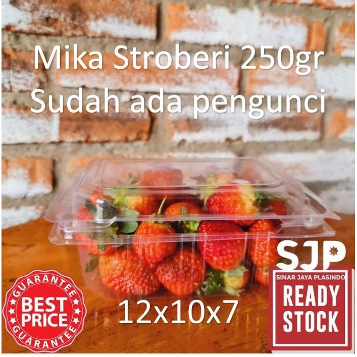 PERDUS Mika buah strawberry 250 grMika stroberi 250 gr ada pengunci