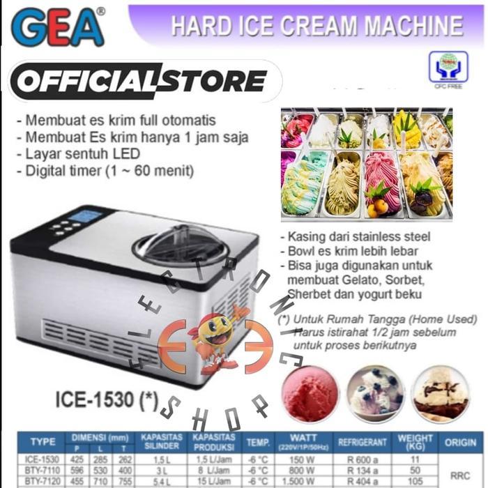 Gea Ice 1530 - Mesin Pembuat Hard Ice Cream - Hard Ice Cream - Promo Gratis Ongkir
