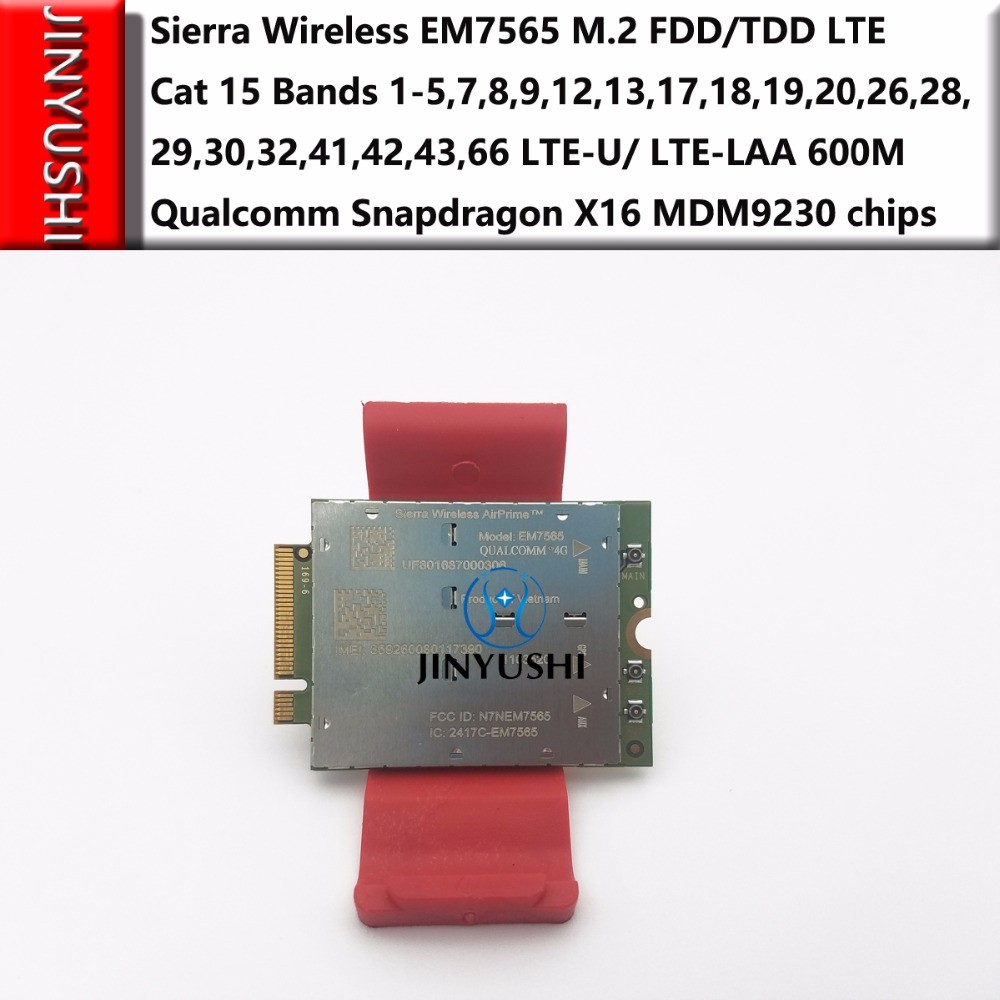 FREE SHIP SIERRA WIRELESS EM7565 M.2 FDD/TDD 4G-5G MODULE LTE-U/ LTE-LAA CAT 12 BANDS QUALCOMM