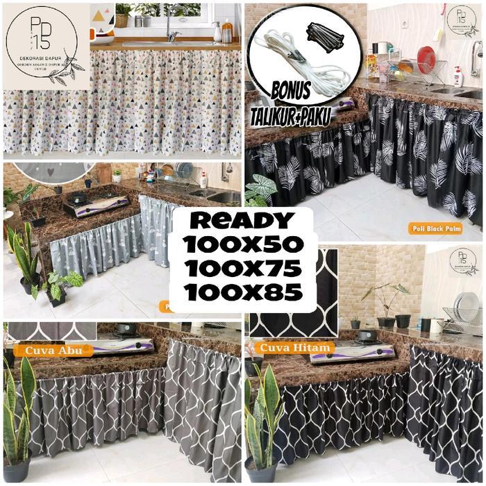 "New" Gorden Aesthetic Kolong Dapur Bahan Kain Mikrotex Bisa Riques Potong Tinggi