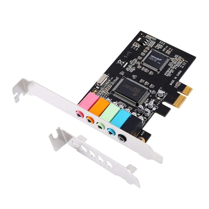 K1KF PCIE Sound Card 6-channel Sound Card CMI8738 Chip Pci-e 5.1 Stereo Effect Card 32/64 Bit for