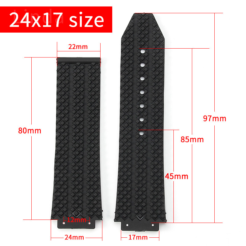 Watchband for HUBLOT BIG BANG Silicone 25*19mm Waterproof Men's Watch Strap Chain Watch Accessories