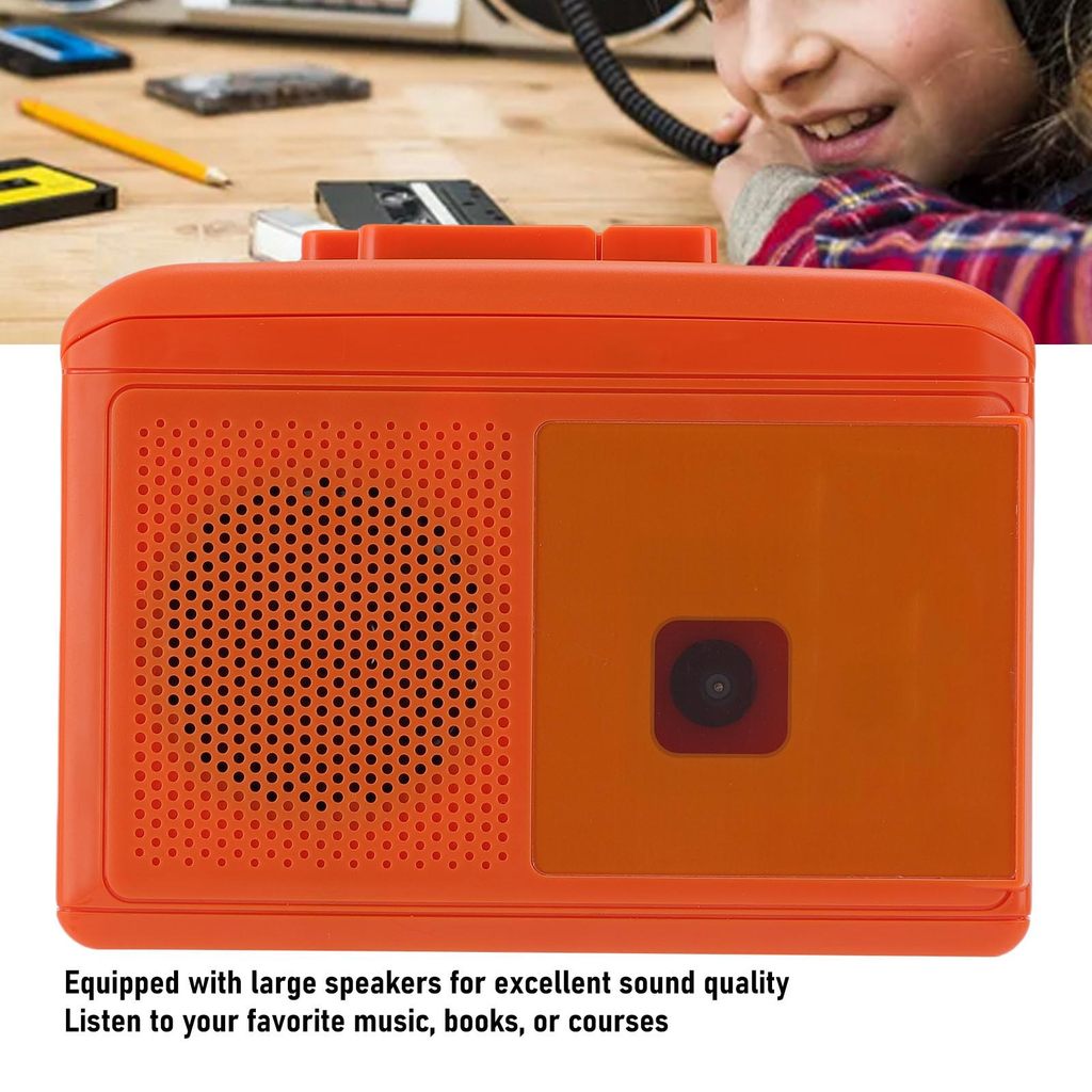 BARU Portable Cassette Player Multifunctional 3.5mm Jack Cassette Tape Player for Study Work Life Po
