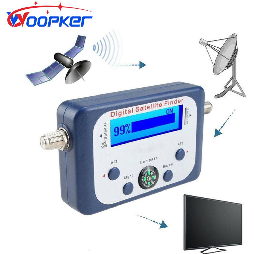Digital Satellite Finder Satlink Tester Meter TV Signal Receiver Sat Finder with Compass and LCD