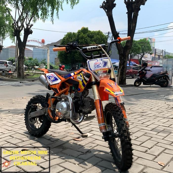 MOTOR MINI TRAIL 110CC LENKA MXGP 74 MESIN 4TAK RING 14/12 - Kuning