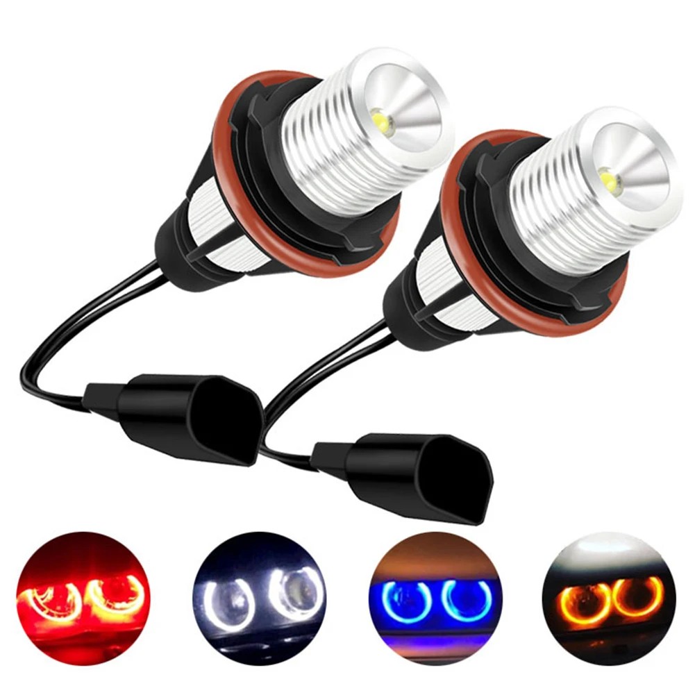 2Pcs Error Free Angel Eye Halo Ring Marker Side Light LED Bulb 5W Car Side Light Error Free For