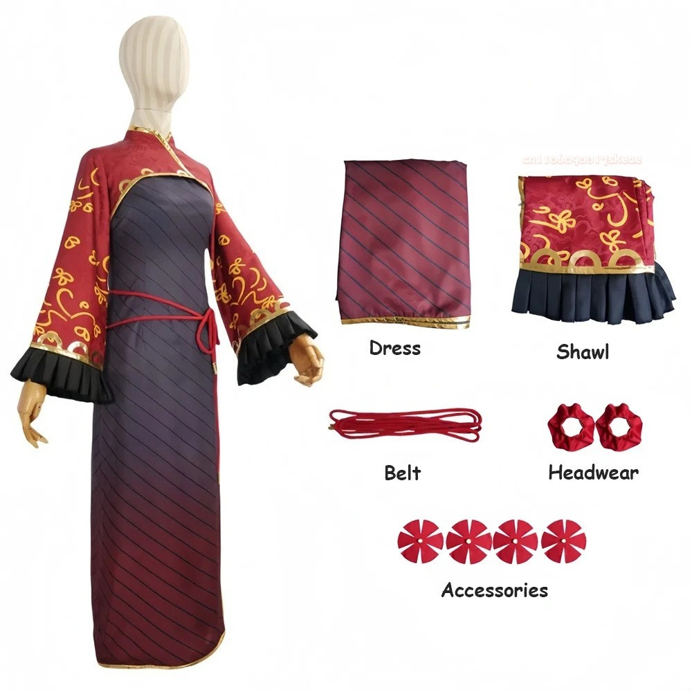 Game Limbus Jia Xichun Cosplay Costume Women Men Dress Cheongsam Uniform Halloween Clothes