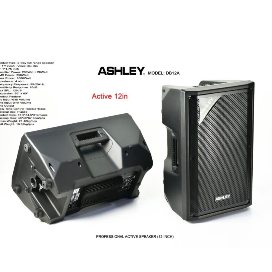 Speaker Aktif Ashley DB12A Original 12 inch Active